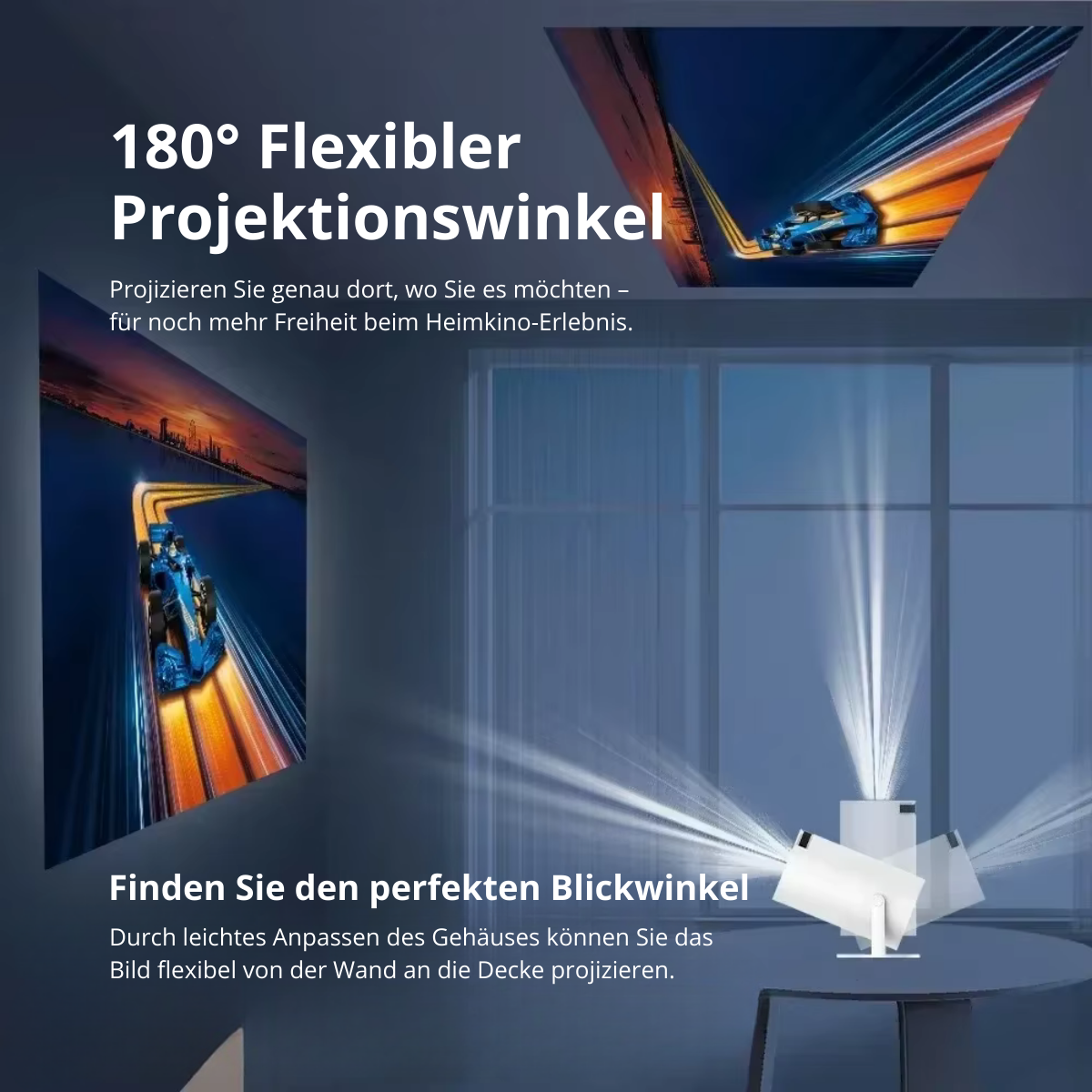 HY300 TRAGBARER MINI BEAMER HOME CINEMA 4K WI-FI