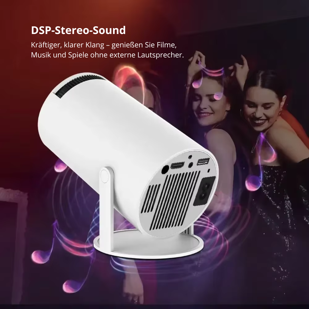 HY300 TRAGBARER MINI BEAMER HOME CINEMA 4K WI-FI
