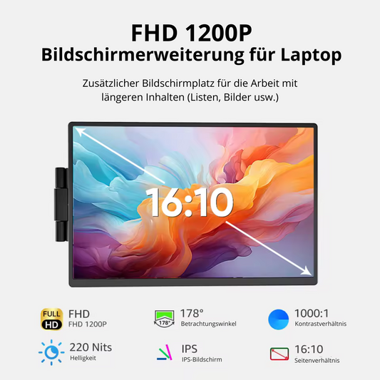 DOPESPLAY TRAGBARER MONITOR 14,1" FHD IPS