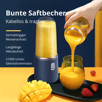 TRAGBARER SMOOTHIE-MIXER MIT 2 BECHERN