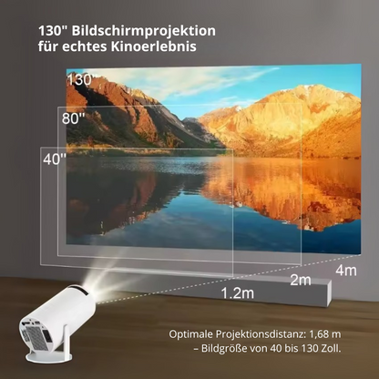 HY300 TRAGBARER MINI BEAMER HOME CINEMA 4K WI-FI