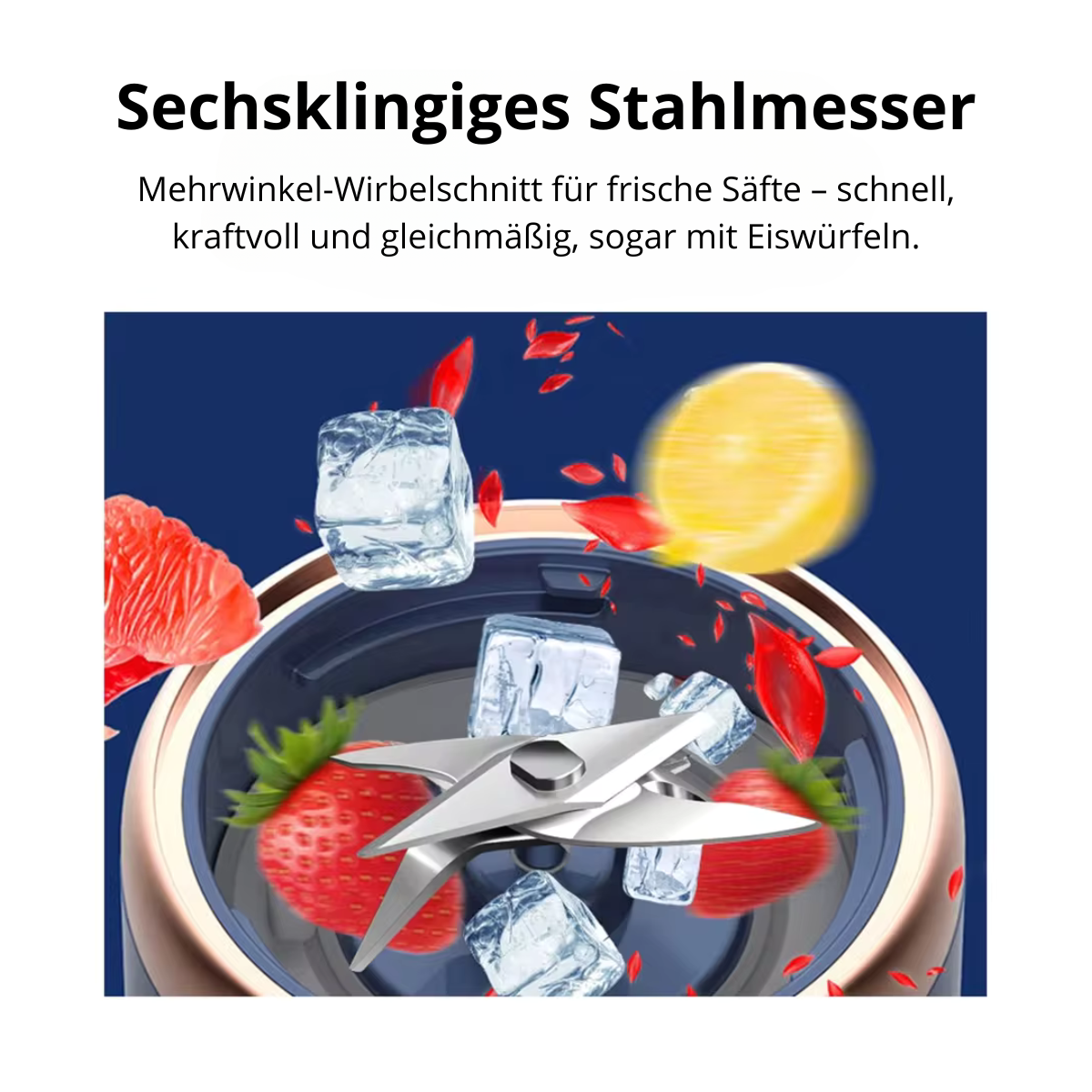 TRAGBARER SMOOTHIE-MIXER MIT 2 BECHERN