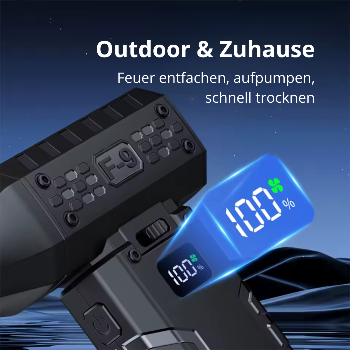 TURBO LUFTBLÄSER F16 – 800.000 U/min, 130 km/h